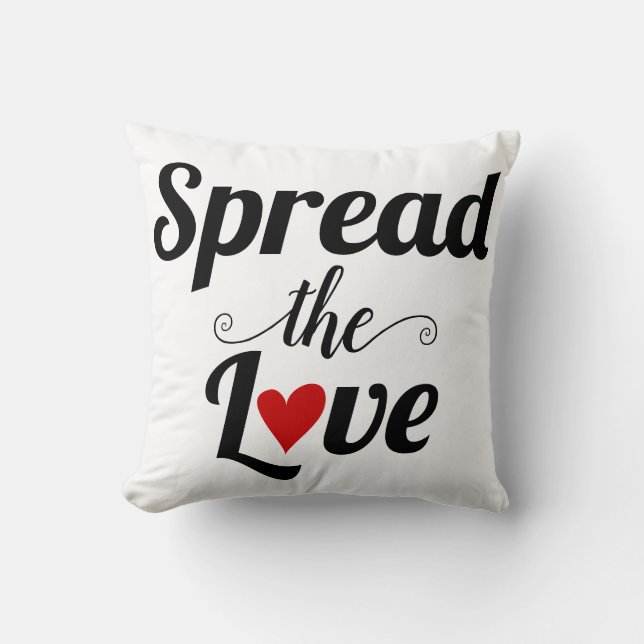 Spread the love modern typography cushion (Front)