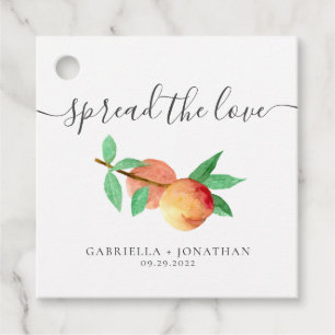 Spread The Love Peach Jam Favour Tags