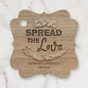 Spread The Love Rustic Wedding Favour Tags