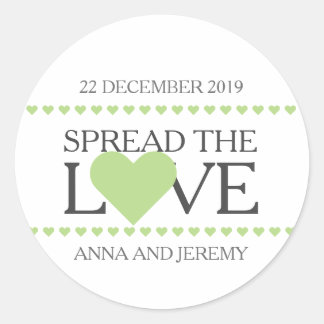 Spread the love sticker wedding favours jam honey