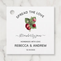 Spread The Love Strawberry Jam Wedding Favour Tag