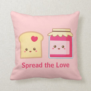 Spread the love with Cute Toast and Jam Cushion