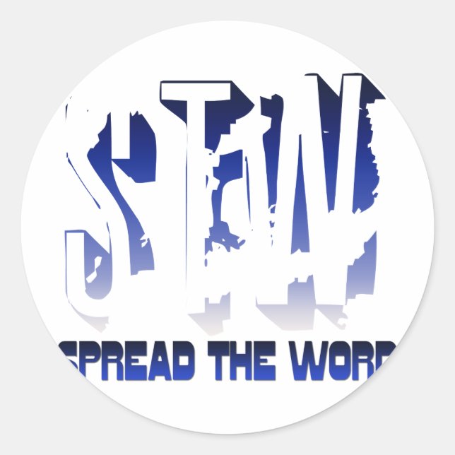 Spread the Word Christian Classic Round Sticker (Front)