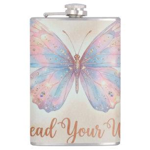 Spread Your Wings Vinyl 🦋Wrapped Flask