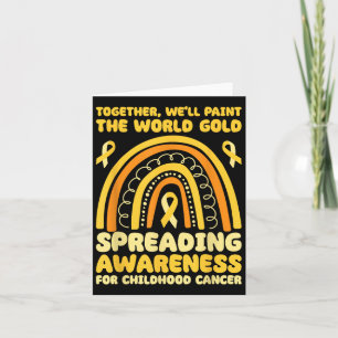 Spreading Awareness Childhood Cancer Gold Ribbon R Card