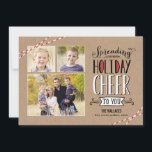 Spreading Cheer Holiday Photo Card<br><div class="desc">Celebrate the season with this modern and stylish holiday card from Berry Berry Sweet. Visit WWW.BERRYBERRYSWEET.COM for more of our stylish holiday collections. Customisable background colour.</div>