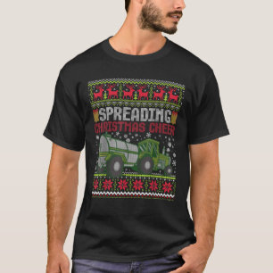 Spreading Christmas Cheer Farming Tractor Ugly Xma T-Shirt