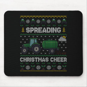 Spreading Christmas Cheer Funny Farming Tractor Ug Mouse Mat