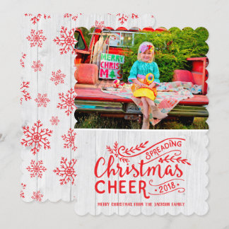 Spreading Christmas Cheer Holiday Photo Card