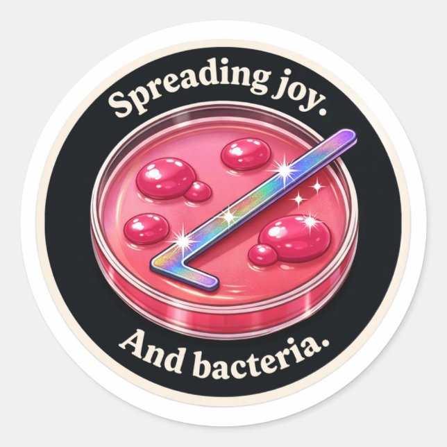 Spreading Joy Classic Round Sticker (Front)