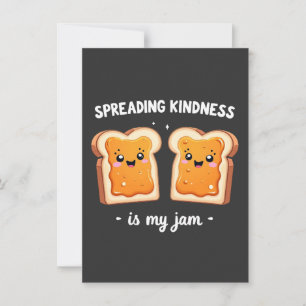 Spreading Kindness is My Jam Funny Loaf Bread Jam Invitation