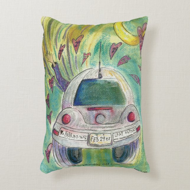 SPREADING LEAP YEAR DAY AWARENESS DECORATIVE CUSHION (Front(Vertical))