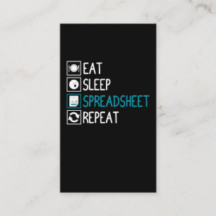 Spreadsheet Accountant Tax Auditor Bookkeeping Business Card