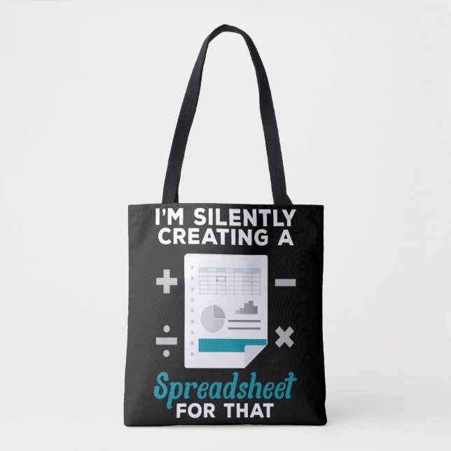 Spreadsheet Accounting Tax Auditor Bookkeeper CPA Tote Bag (Front)