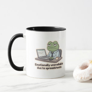 Spreadsheet Frog Funny Office Mug