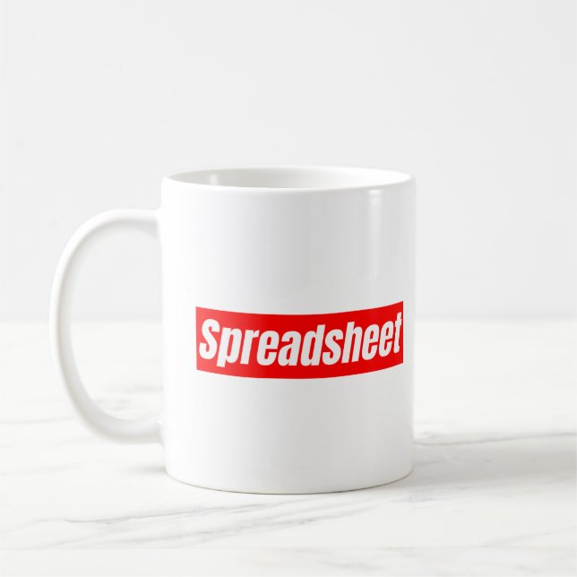Spreadsheet - Funny Accountant Coffee Mug (Left)