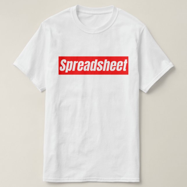 Spreadsheet - Funny Accountant  T-Shirt (Design Front)