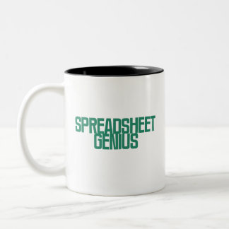 Spreadsheet Genius | Excel Master Mind Design Two-Tone Coffee Mug