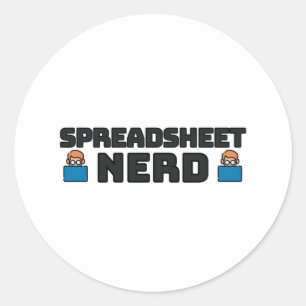 Spreadsheet Nerd Classic Round Sticker