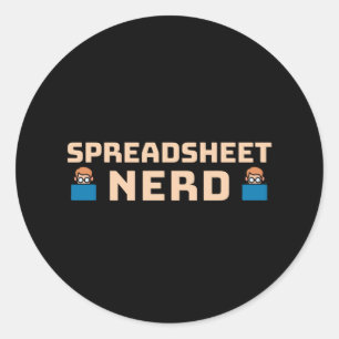 Spreadsheet Nerd Classic Round Sticker