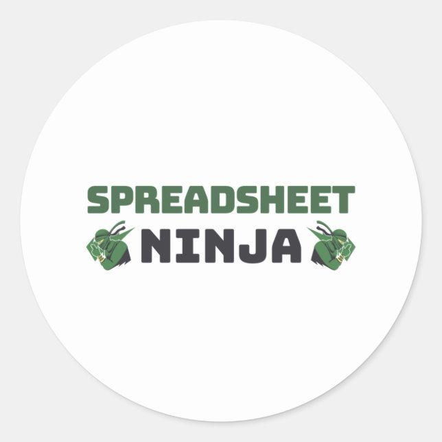 Spreadsheet ninja classic round sticker (Front)