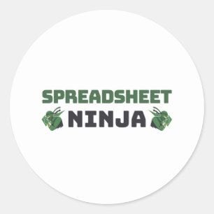Spreadsheet ninja classic round sticker