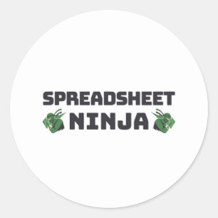 Spreadsheet ninja classic round sticker