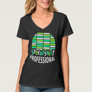 Spreadsheet Professional Accountant Accounting Tab T-Shirt