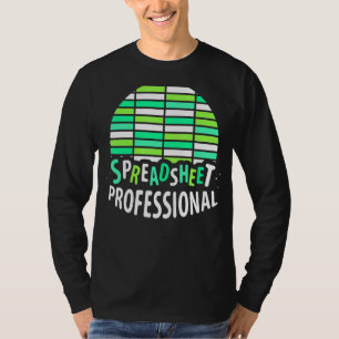 Spreadsheet Professional Accountant Accounting Tab T-Shirt