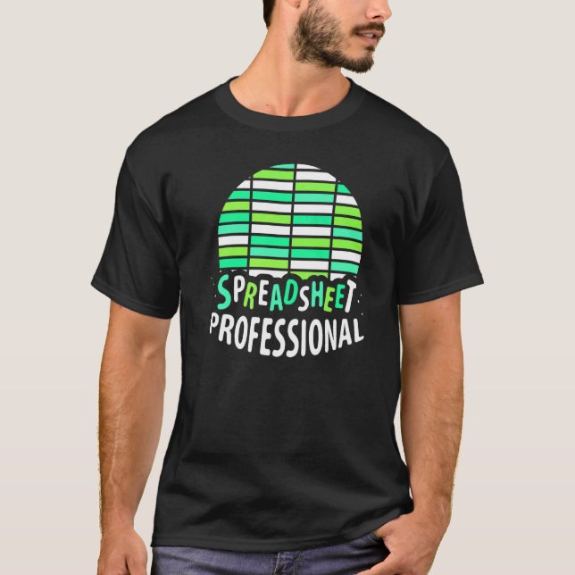 Spreadsheet Professional Accountant Accounting Tab T-Shirt (Front)