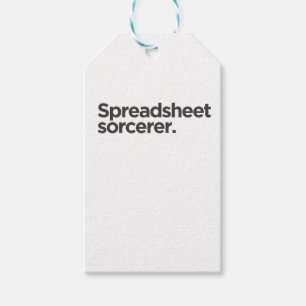 'Spreadsheet sorcerer.' Funny Coworker Birthday  Gift Tags