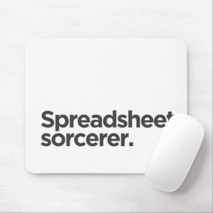 'Spreadsheet sorcerer.' Funny Coworker Birthday  Mouse Mat