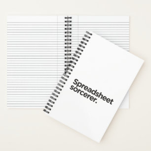 'Spreadsheet sorcerer.' Funny Coworker Birthday  Notebook