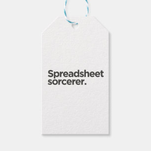 Spreadsheet Sorcerer   Funny Gift for Coworkers Tags