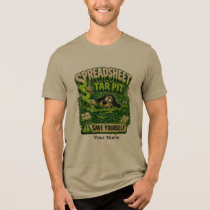 Spreadsheet Trap Personalised Funny Office T-Shirt Tri-Blend Shirt
