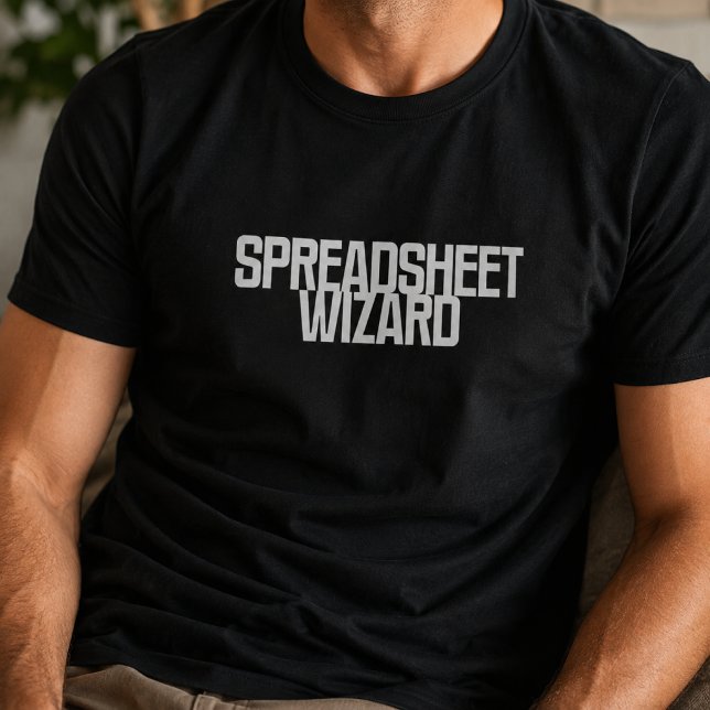 Spreadsheet Wizard | Excel Data Magician Design T-Shirt (Creator Uploaded)