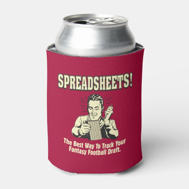 Spreadsheets: Track Your Fantasy Football Draught Can Cooler (Can Front)