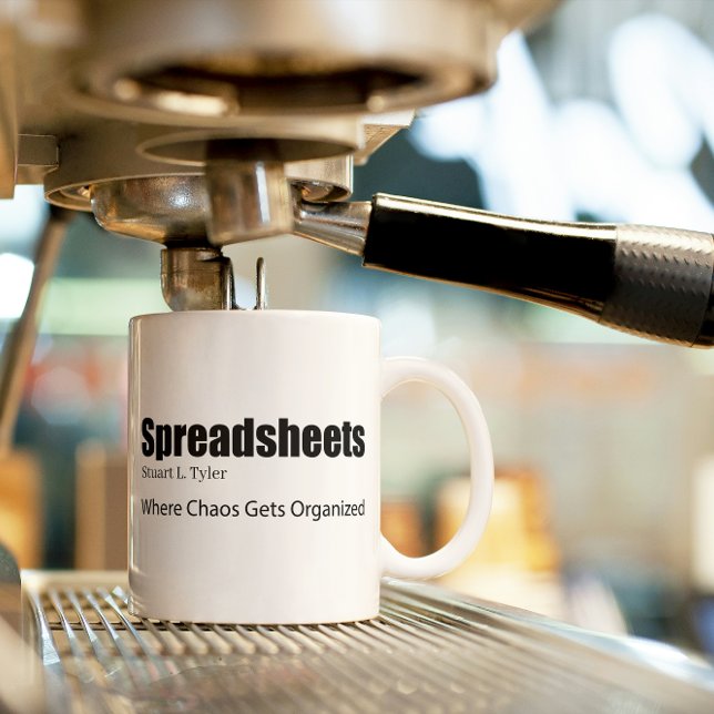 Spreadsheets Where Chaos Gets Organised Accountant Coffee Mug (Creator Uploaded)