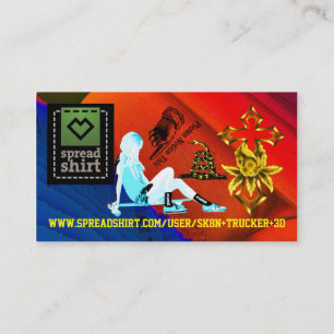 SPREADSHIRT SK8N TRUCKER 3D DIGITAL KID BACKGROUND BUSINESS CARD