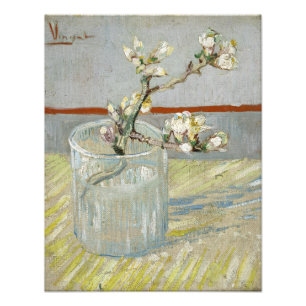 Sprig of Flowering Almond in a Glass by Van Gogh Photo Print