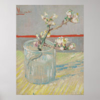 Sprig of Flowering Almond in a Glass van Gogh 