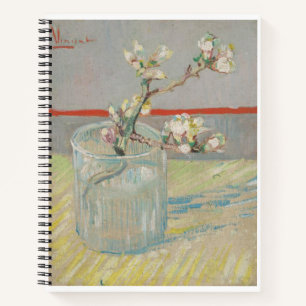 Sprig of Flowering Almond in a Glass van Gogh Sm Notebook