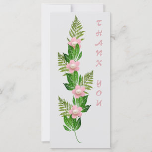 Sprig of Pink Flowers Thank you