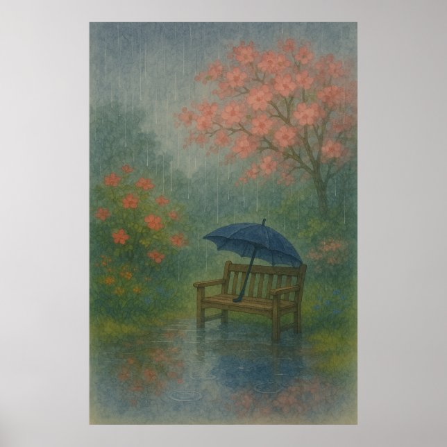 Spring 10, Rainy Day Repose, Seasonal Print (Front)