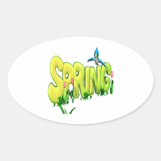 Spring 3 oval sticker (Front)