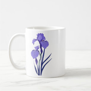 Spring 42 flowers, line drawing, minimalist, gift coffee mug