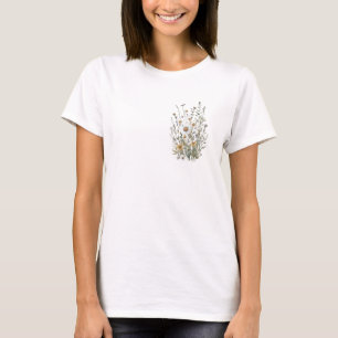 Spring 53 flowers, line drawing, minimalist, gift T-Shirt