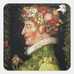 Spring, a series depicting the four seasons square sticker