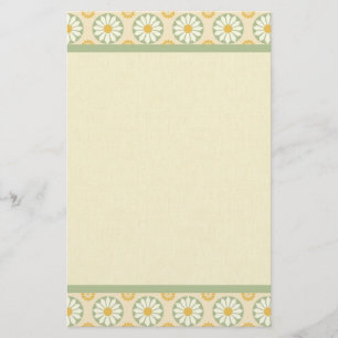 Spring Abstract Floral Border Stationery