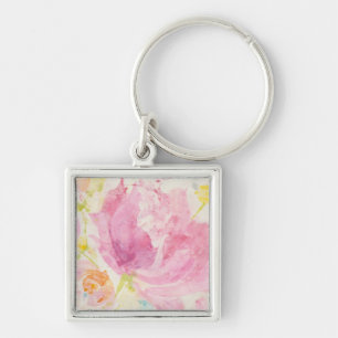 Spring Abstract Florals Key Ring